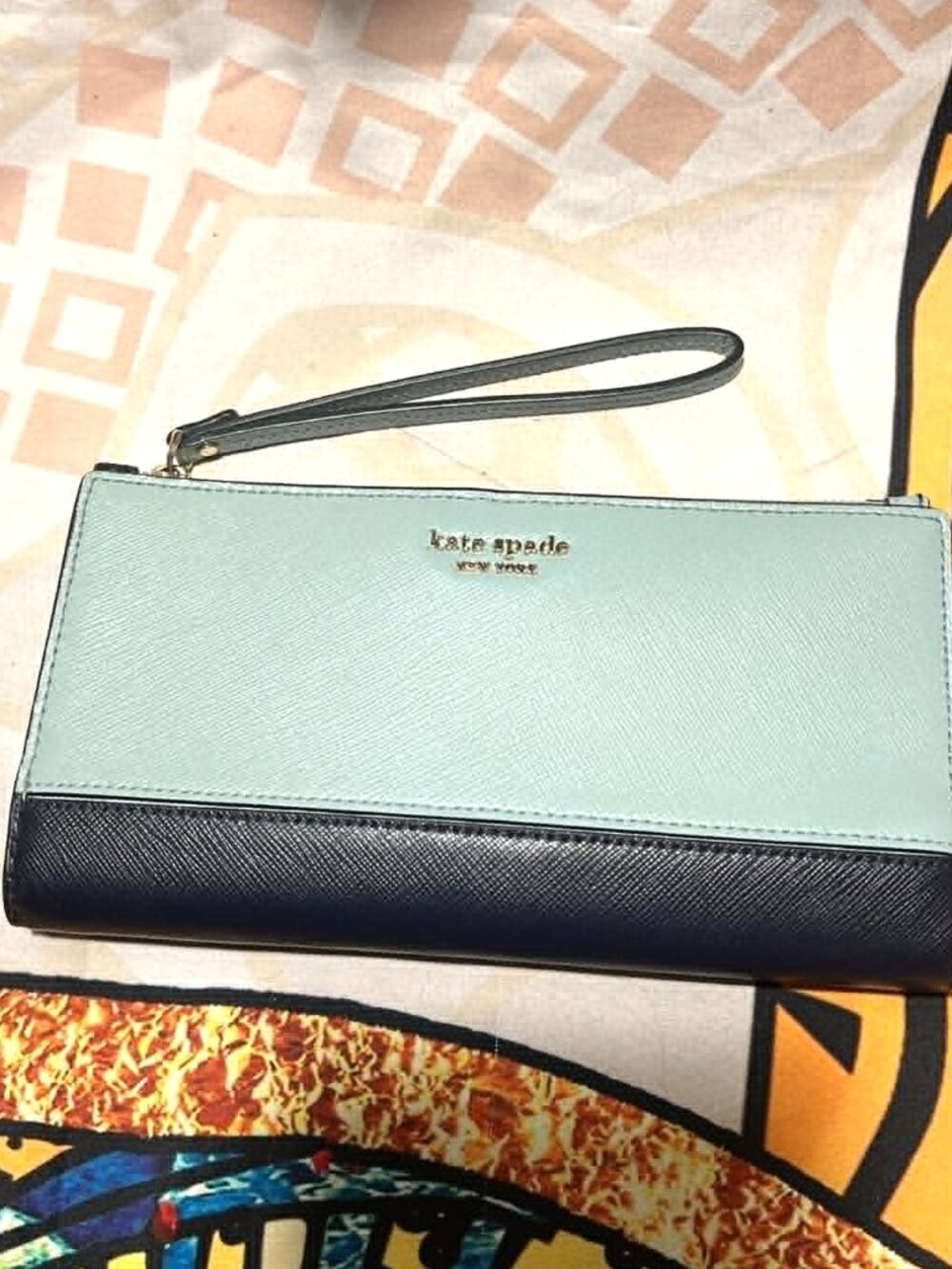 Kate Spade Spencer Continental Leather Wallet  Saffiano Leather  Great Condition